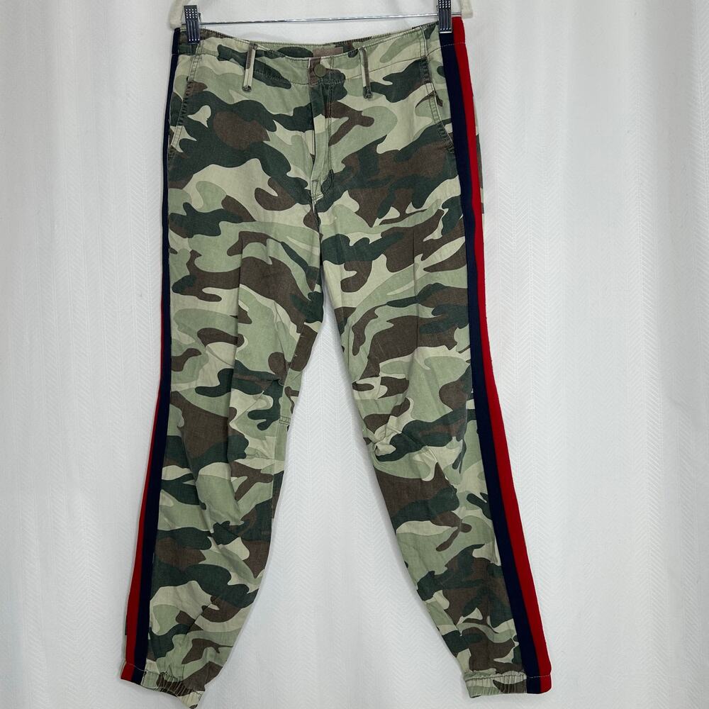 Mother No Zip Misfit green camo joggers high waisted size 27